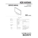 Sony KDE-50XS955 Service Manual