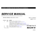 Sony KDL-32EX700, KDL-40EX700, KDL-46EX700, KDL-52EX700, KDL-60EX700 Service Manual