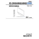 Sony KDL-32W4000, KDL-40W4000, KDL-46W4000, KDL-52W4000 Service Manual
