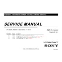 Sony KDL-40NX800, KDL-40NX803, KDL-40NX805, KDL-52NX800, KDL-52NX803, KDL-52NX805 Service Manual