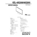 Sony KDL-40X2000, KDL-46X2000 Service Manual