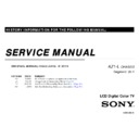 Sony KDL-46HX900, KDL-52HX900 Service Manual