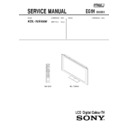 Sony KDL-70X4500 Service Manual