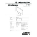 Sony KE-37XS910, KE-42XS910 Service Manual