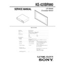 Sony KE-42XBR900 (serv.man3) Service Manual