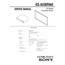 Sony KE-50XBR900 (serv.man3) Service Manual