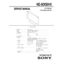 Sony KE-50XS910 Service Manual