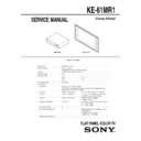 Sony KE-61MR1 Service Manual