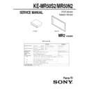 Sony KE-MR50N2, KE-MR50S2 Service Manual