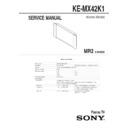 Sony KE-MX42K1 Service Manual