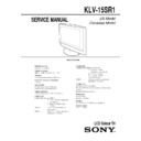 Sony KLV-15SR1 (serv.man2) Service Manual