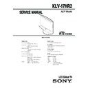 Sony KLV-17HR2 Service Manual