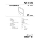 Sony KLV-21SR2 Service Manual