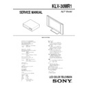 Sony KLV-30MR1 Service Manual