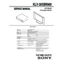 Sony KLV-30XBR900 Service Manual