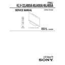 Sony KLV-32J400A, KLV-40J400A, KLV-46J400A Service Manual