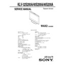 Sony KLV-32S200A, KLV-40S200A, KLV-46S200A Service Manual