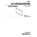 Sony KLV-40W300A, KLV-46W300A Service Manual