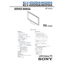 Sony KLV-40X200A, KLV-40X250A, KLV-46X200A, KLV-46X250A (serv.man2) Service Manual
