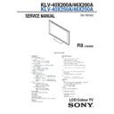 Sony KLV-40X200A, KLV-40X250A, KLV-46X200A, KLV-46X250A Service Manual