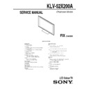 Sony KLV-52X200A Service Manual