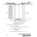 Sony KP-43HT20, KP-53HS20, KP-53HS30, KP-61HS20, KP-61HS30 (serv.man4) Service Manual