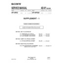 Sony KP-44PX3, KP-44PX3U (serv.man2) Service Manual