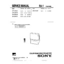 Sony KP-46V25, KP-53V25, KP-61V25 Service Manual