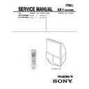 Sony KP-FW46M91, KP-FW51M91 Service Manual