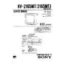 Sony KV-2165MT Service Manual