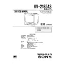 Sony KV-2185AS Service Manual