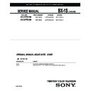 Sony KV-21FS150 Service Manual