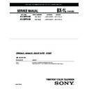 Sony KV-25FS150 Service Manual