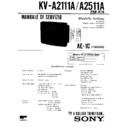 Sony KV-A2111A Service Manual
