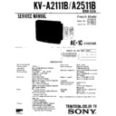 Sony KV-A2111B Service Manual