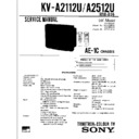 Sony KV-A2112U Service Manual
