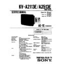 Sony KV-A2113E Service Manual
