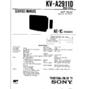 Sony KV-A2911D Service Manual