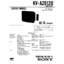 Sony KV-A2912U Service Manual