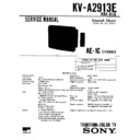 Sony KV-A2913E Service Manual