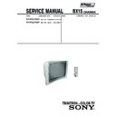 Sony KV-AR21N60 Service Manual