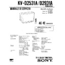 Sony KV-D2531A Service Manual