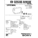Sony KV-D2533E Service Manual