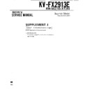 Sony KV-FX2913E Service Manual