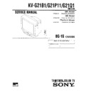 Sony KV-G21B1 Service Manual