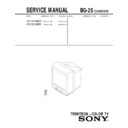 Sony KV-G21MW3 Service Manual