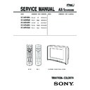 Sony KV-HR29M61 Service Manual
