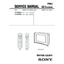 Sony KV-HR36K90 Service Manual