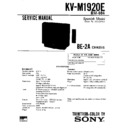 Sony KV-M1920E Service Manual