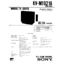 Sony KV-M1921A Service Manual
